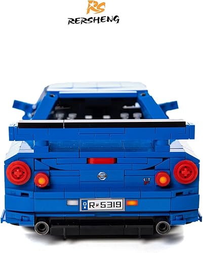 Miniatura 6 de Initial-d GTRS R34 - Kit de construcción y juguete de construcción con tecnología MOC, modelo coleccionable para adultos, modelo de coche JDM a