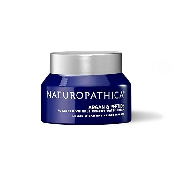 Naturopathica Argan & amp؛ كريم ماء علاج التجاعيد المتقدم من الببتيد - مرطب الوجه اليومي - نباتي ، صنع في الولايات المتحدة الأمريكية ، 1.7 أونصة. 50 مل