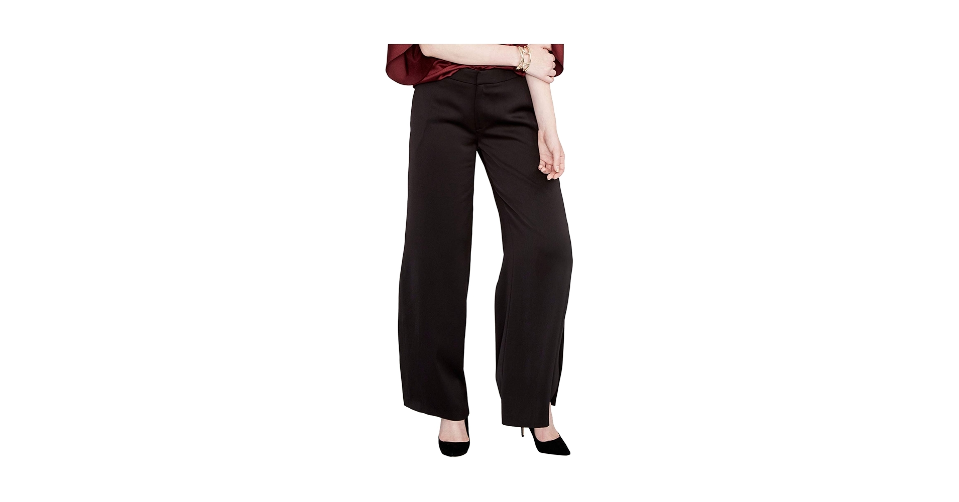 Rachel Roy Womens Side-Slit Dress Pants, Black, 4 Regular at