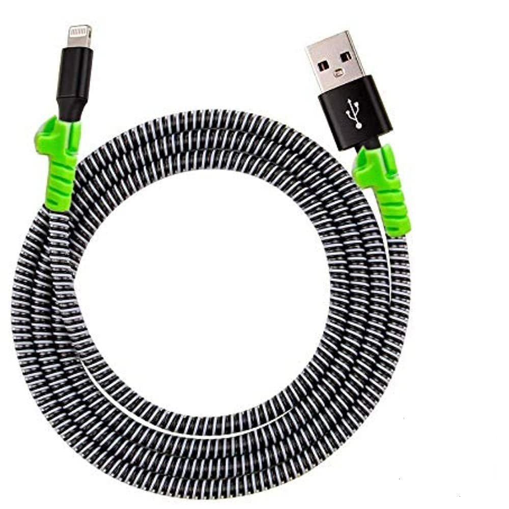 Redclip Ultimate Cable Protector | Spiral Triple Colour 2 Pcs 1.5 Meter / 150 cm + Spiral Winder 4 Pcs | Plastic Cord Wire Charger Winder for iPhone and Android Charging Cables (Triple Colour)-image-10