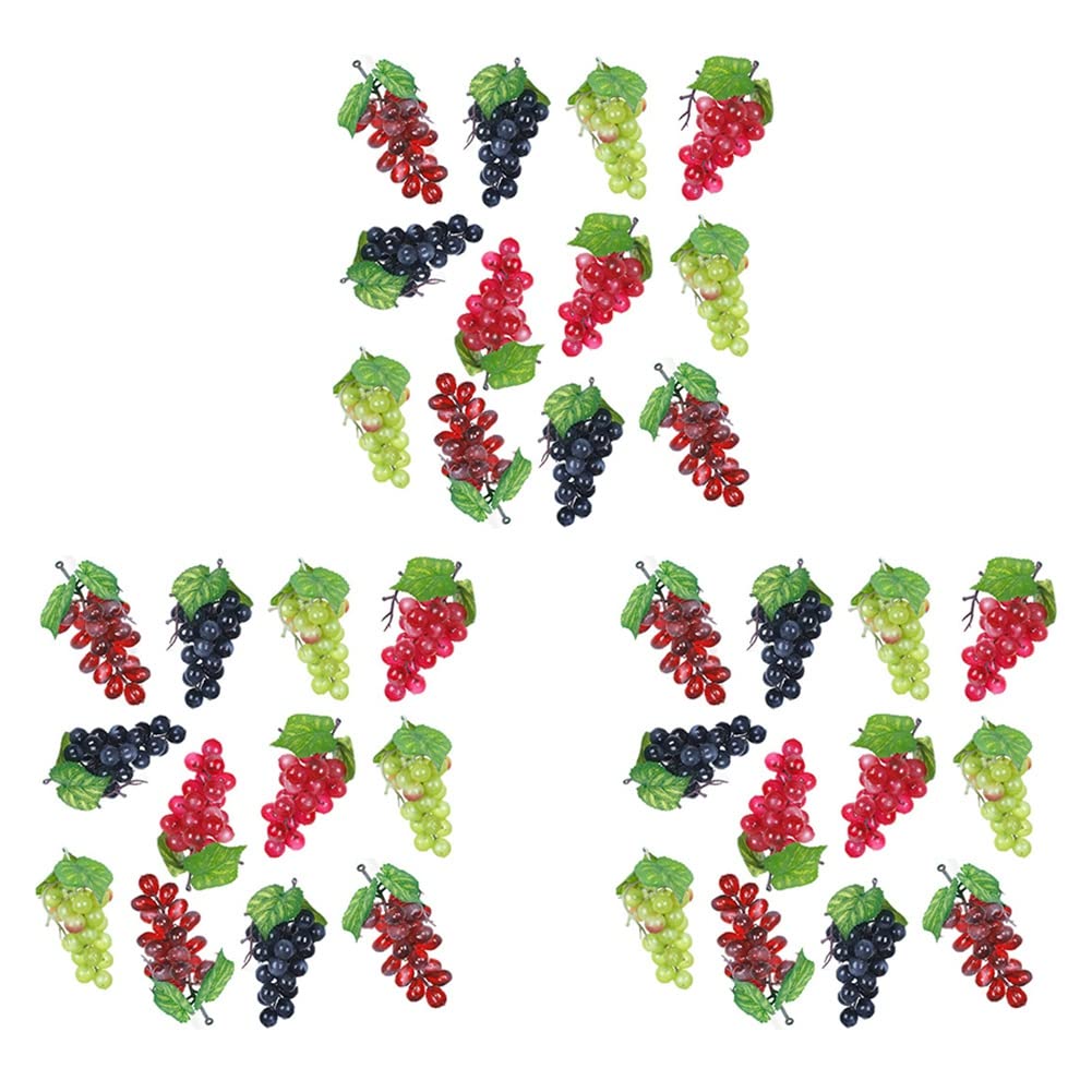 Hndhbfgrt 36 Bunches Artificial Grapes Simulation Decorative Lifelike Fake Grapes Clusters for Wedding Wine Kitchen Centerpiece