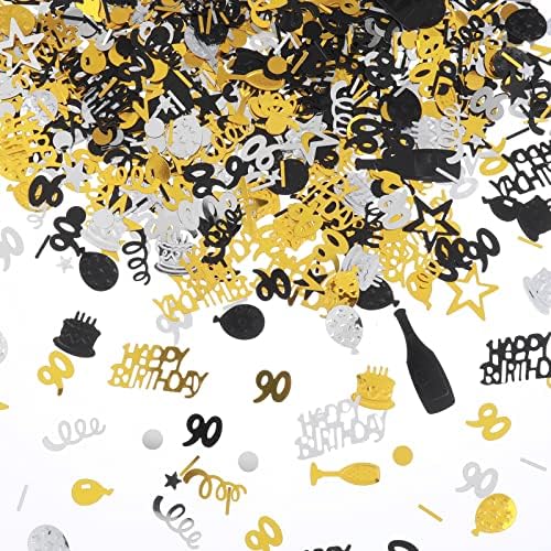 3000 Pieces Birthday Confetti Number 90 Glitter Confetti Birthday...