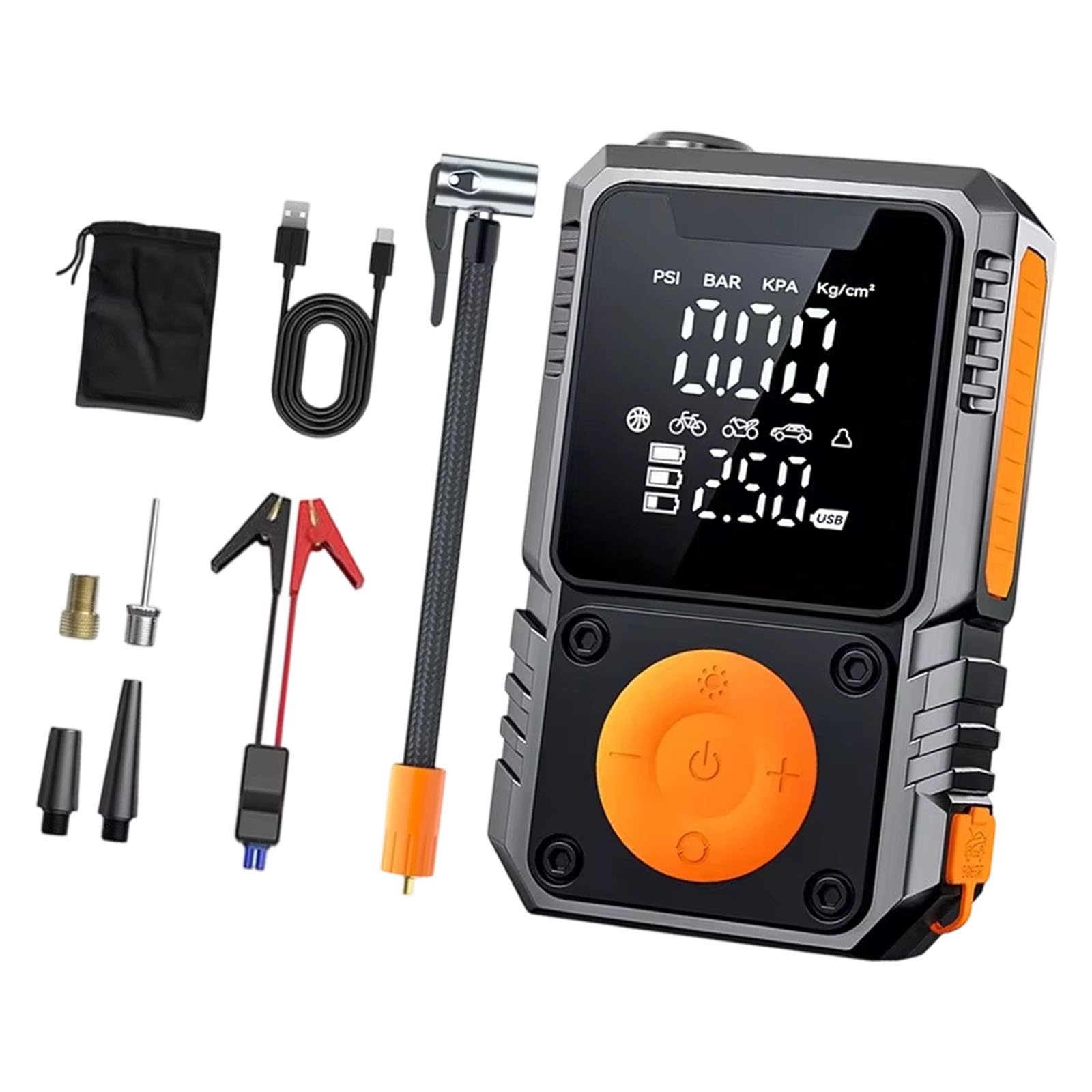 Electric Portable Air Pump Tire Inflator 150 PSI Bicycle Car Motorcycle Cordless Compressor Tire Inflator Portable Compressor