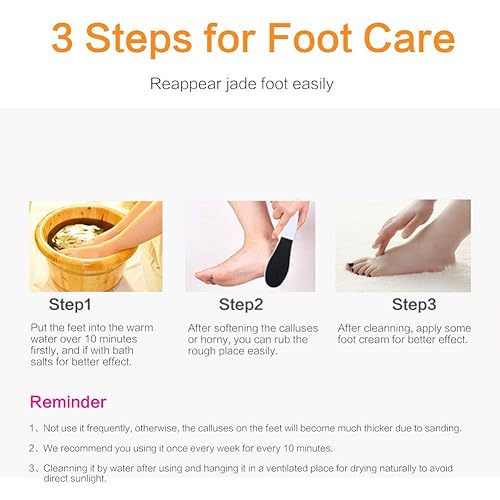 Miniatura 4 de Lima de pie, removedor de callos para pies, herramientas de pedicura profesional, de doble cara, raspador de pies con mango de plástico, lima de