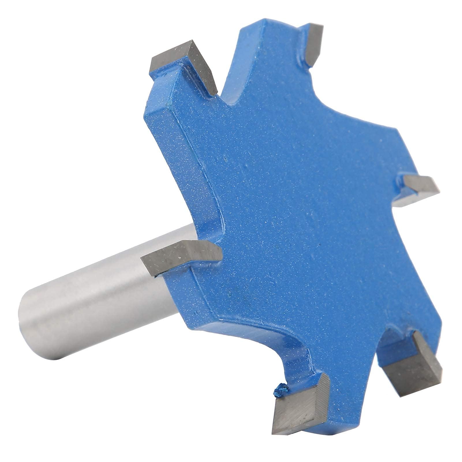Fresa CNC para Superficies de Spoilboard 6 Dientes Fresa en Forma de T 12 mm de Vástago Fresa para Carpintería Madera 65 x 10 mm