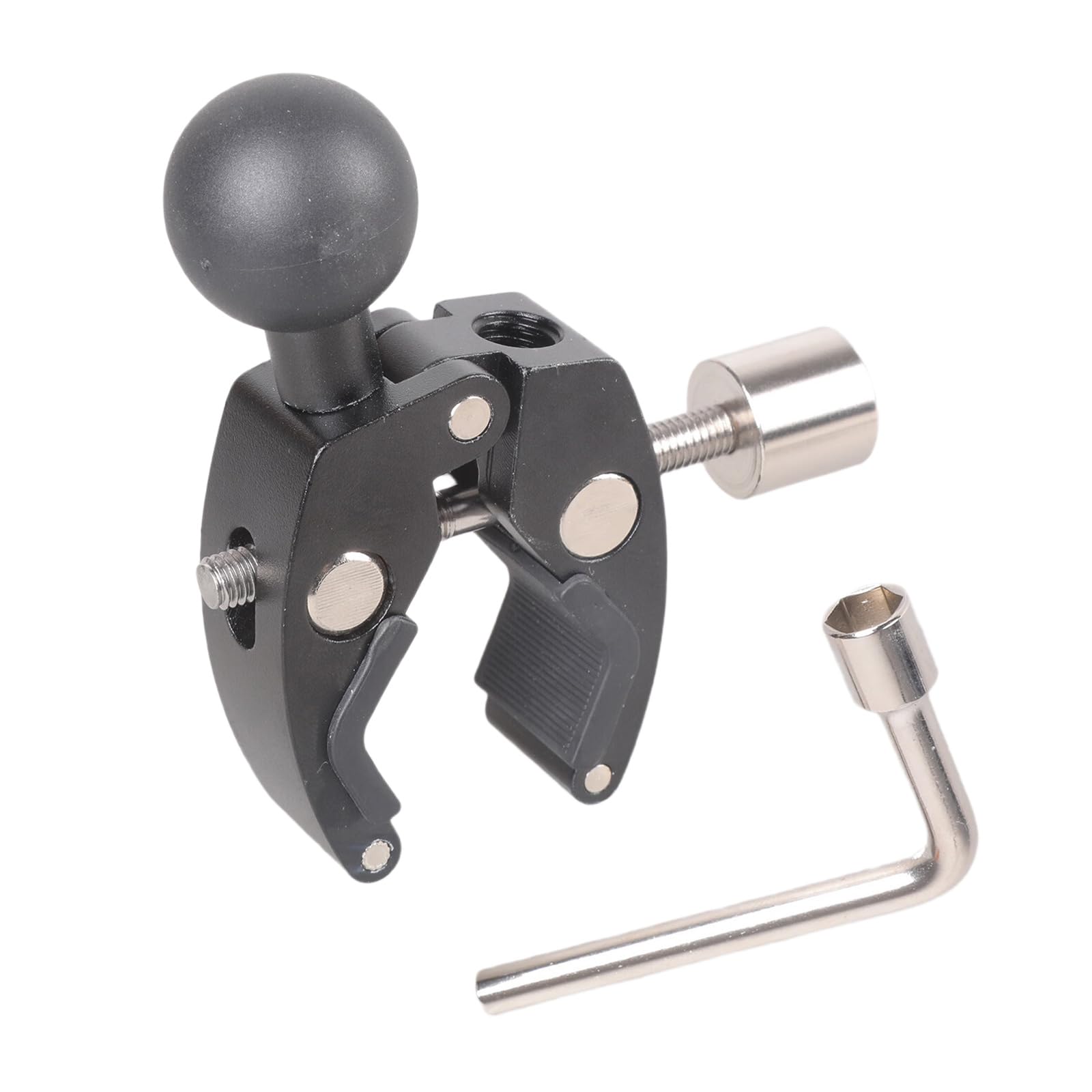 Fentency Women's Anti Theft Handle Universally 1Inch 25Mm Ball Head Adapter Clamp Mount For Bicycles Motorcycle Racks And Photography Equipment Ball Head Clamp Mount