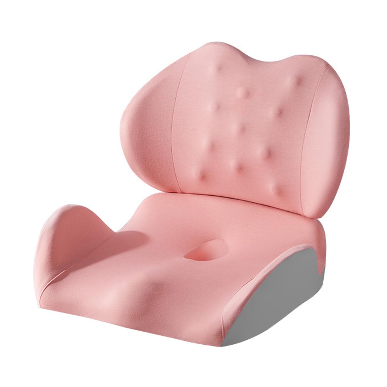 Cojín De Asiento De Espuma Viscoelástica para Silla De Oficina, Cojín De Asiento Lumbar Y Trasero para Dolor De Coxis, Coxis Y Espalda,Rosado
