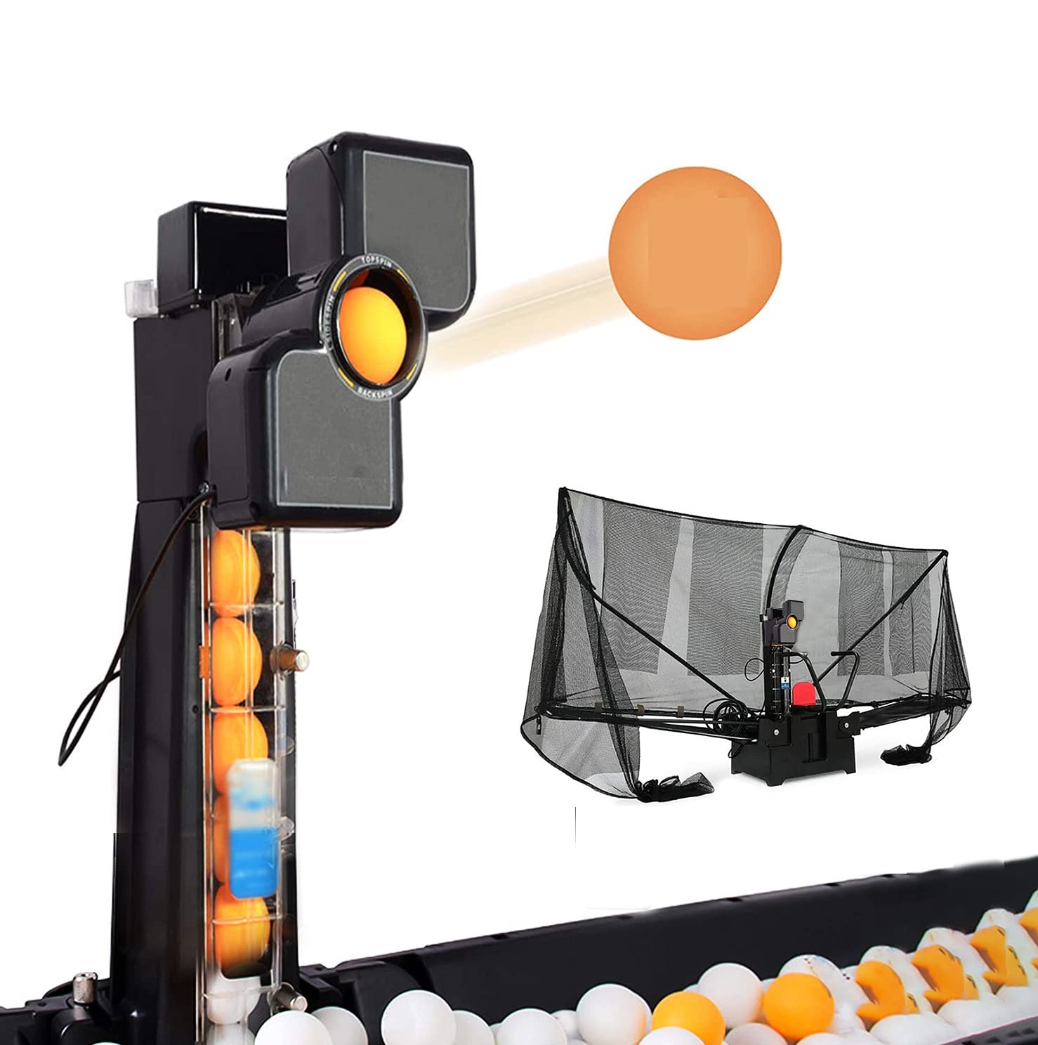 Robot da ping pong – Lanciatore automatico di palline da ping pong con 36 tipi di rotazione per praticare e allenarsi, ideale per lo sviluppo delle abilità e migliorare le prestazioni di gioco
