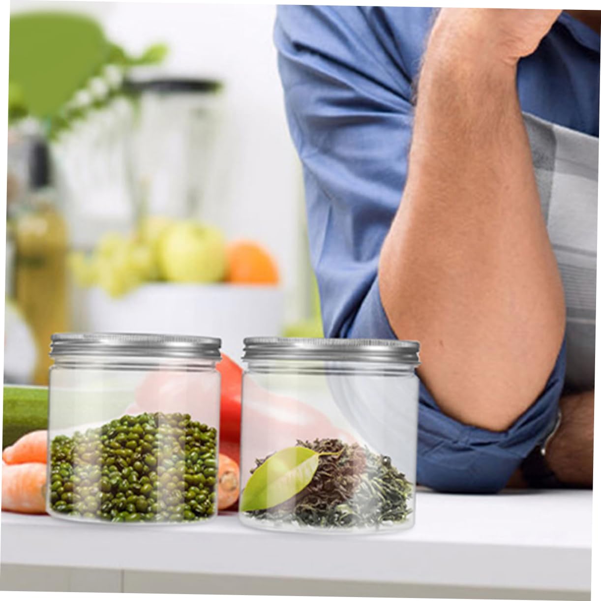 Homoyoyo 20stücke Kleine Transparente Gläschen mit Luftdichten Aluminiumdeckel als Vorratsgläser für Haushalt oder Küche zum Aufbewahren von Marmelade Honig Gewürzen oder Anderen