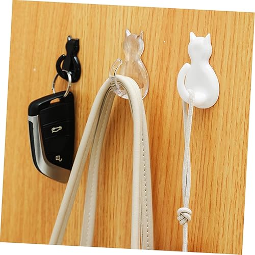Miniatura 6 de BUGUUYO Gancho de cola de gato, llavero de dibujos animados, para guitarra, cejilla, toalla, colgador de pared, ganchos creativos, ganchos de