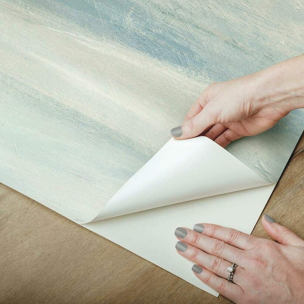 Natural Blue and Beige Scenic Peel and Stick Wallpaper