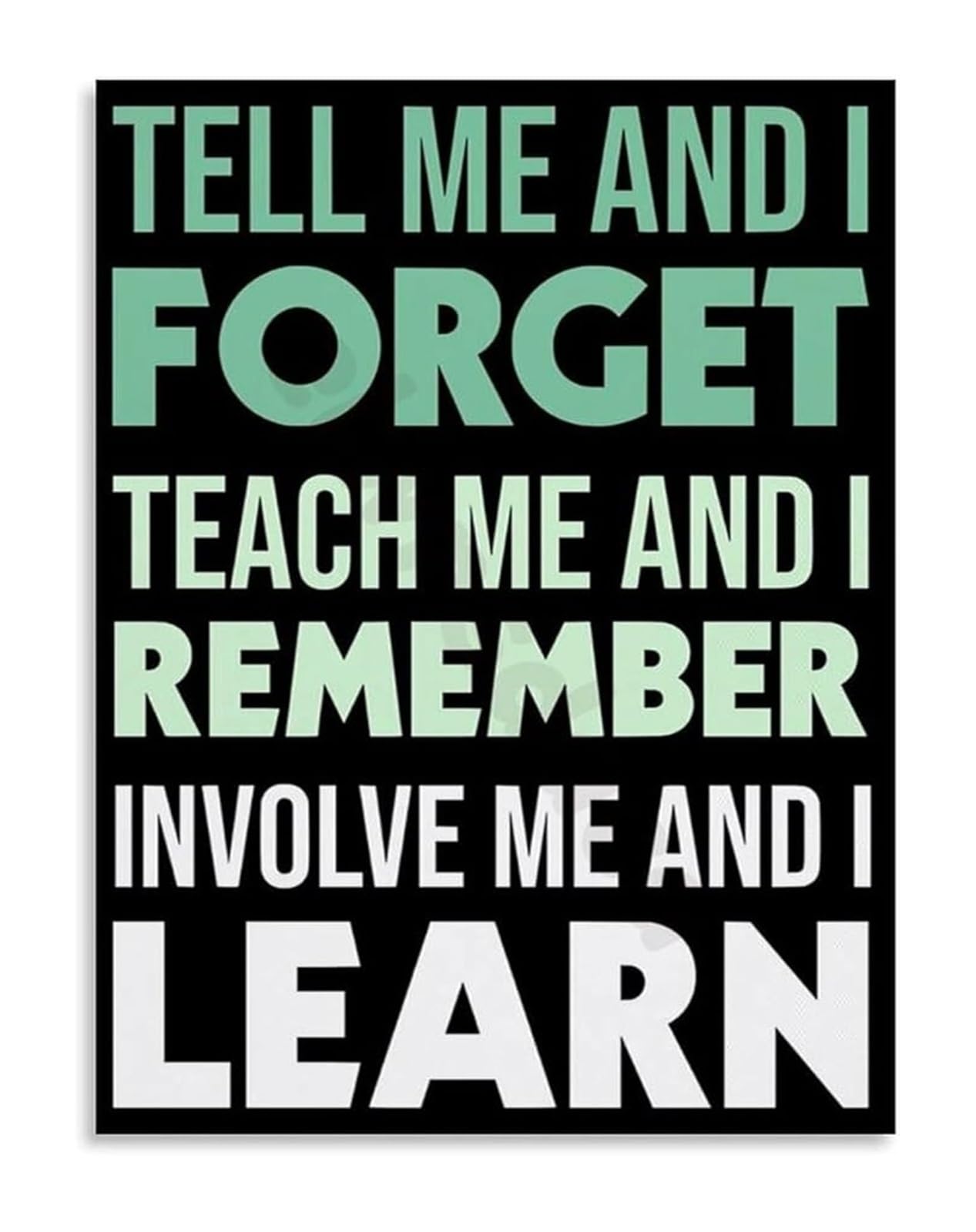 NWPNLXEA School Staff Room Decor Teacher Appreciation Poster Motivational Wall-Art with Inspiring Quotes Framed,16x24inch(40x60cm)