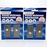 Anti Nausea / Motion Sickness Travel Wrist Bands. Ideal For Holiday And Travel - Pack of 2 - (4 in total)