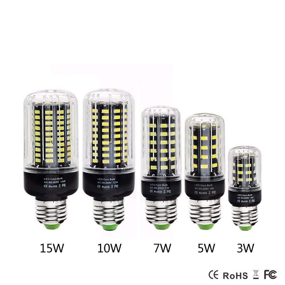 RZL Illuminazione, Confezione da 20 lampadine a LED E27 3W/5W/7W/10W/15W AC85V-265V lampada a diodo LED SMD5733 senza sfarfallio(Warm White,10W)