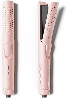 Wavytalk Airflow Styler Curling Iron, Cool Curl, 360° Cool Air Lock in Style for Lasting Curls, Reduces Damage, 2 in 1Hair Straightener and Curler, 1.25 Inch, Anti-Scald for Short Long Hair, Pink
