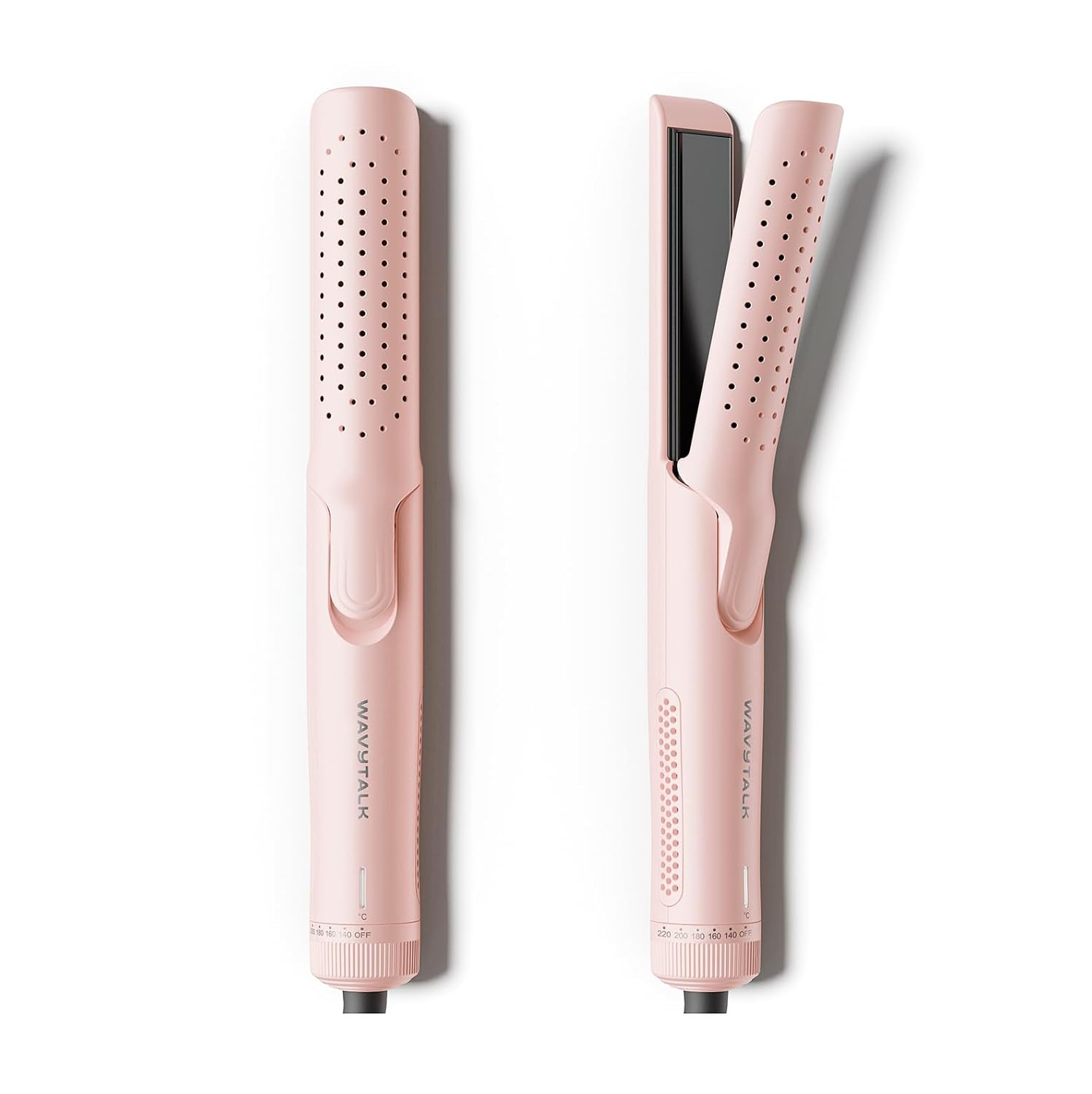 Wavytalk 0.65" Pencil Flat Iron, Cool Curl Pencil, Small Airflow Styler and Straightener for Short Hair, Pixie Cut and Edges, Curling Iron for Short Hair with 360º Cool Airflow for Long-Lasting Hold 0.6 lbs