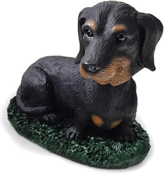 Animal Den Dachshund Black/Tan Dog Bobblehead Figure for Car Dash Desk Fun Accessory