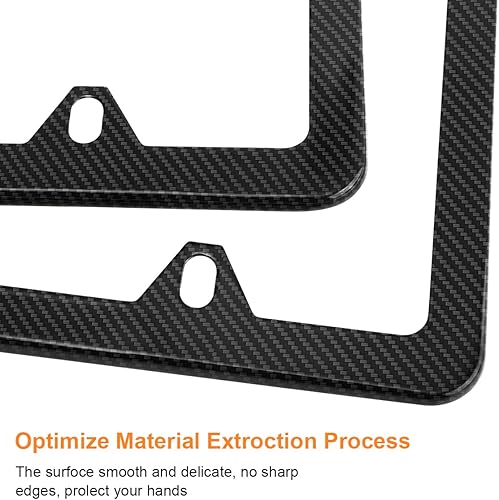 Miniatura 4 de AICEL 2 piezas de marcos de placa de matrícula de acero inoxidable, porta placas de coche de 4 agujeros, cubierta de etiqueta de auto resistente y