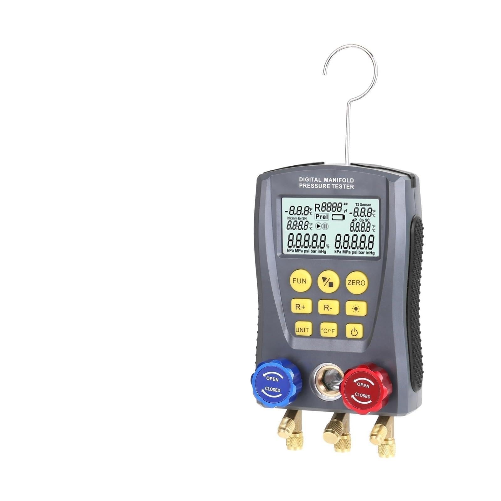 Wdwdw Type3 Dynamometer,Digital Force Gauge,Vacuum Pressure Meter Refrigeration Manifold Tester Temperature