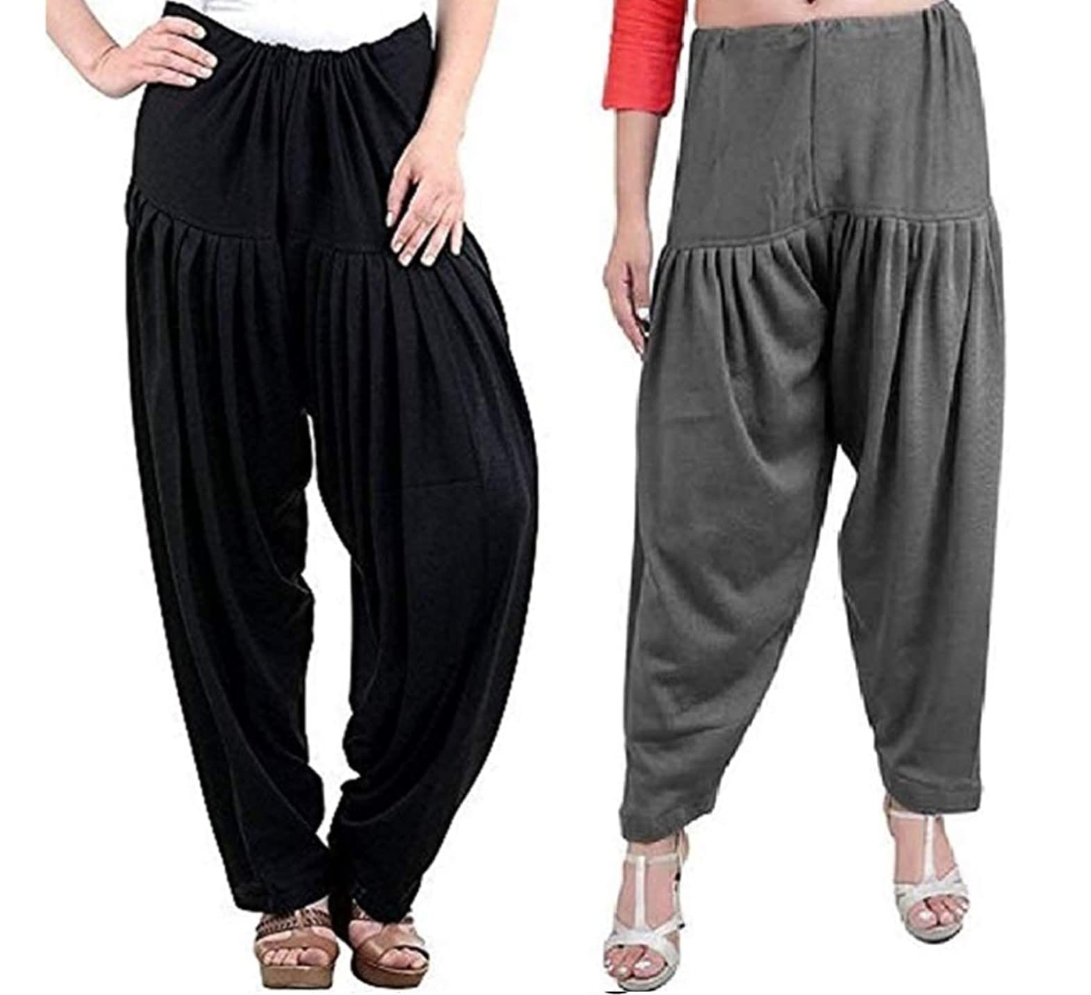 tnq Women's Winter Woolen Warm Patiala Salwar Plus Size XXL & 3XL (Combo Pack of 2 Pcs)-picture-35
