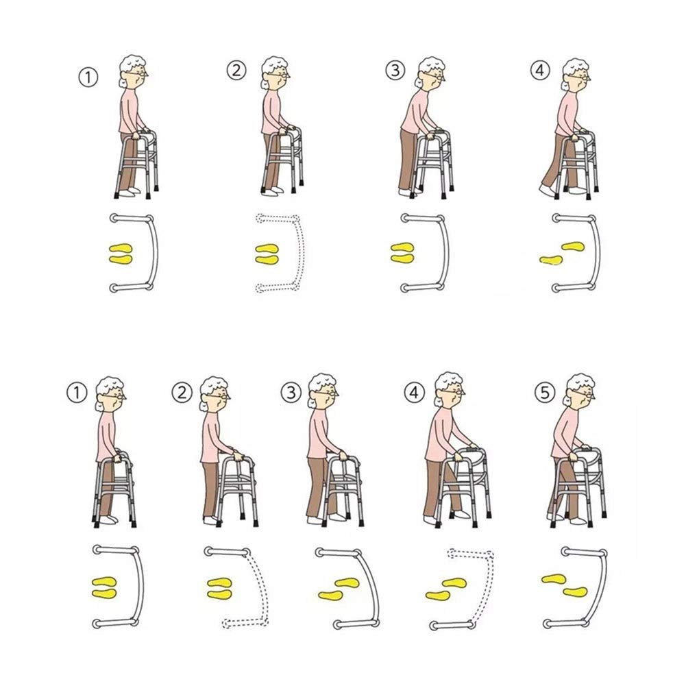 Confíe en caminar Andador para personas mayores Rollator Ancianos discapacitados pacientes obesos soporte para caminar asistido aleación de aluminio Capacidad de carga máxima de 210 libras Comfortable