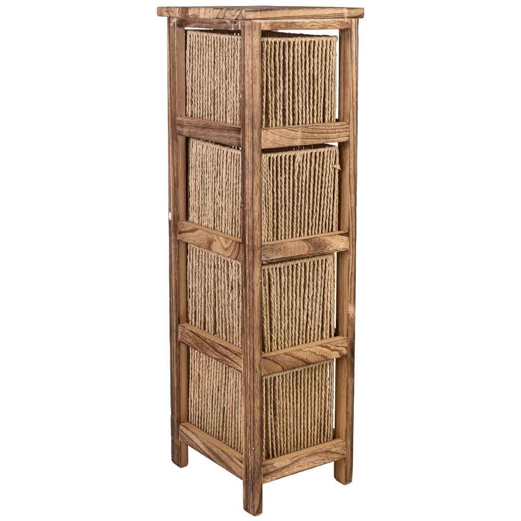 WANDERLUST DECO Cajonera de Madera marrón 22x26x78h cm