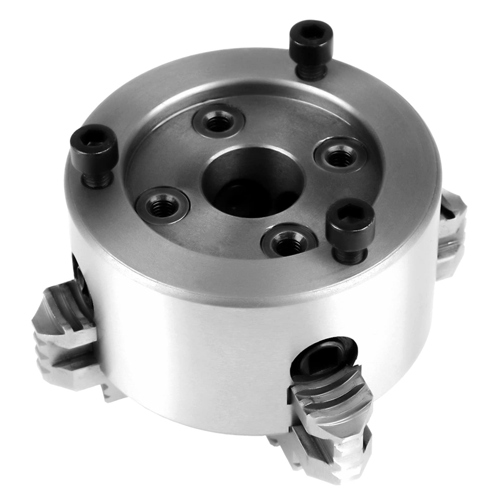 Mandril de Torno 4 Mandíbulas Independientes 80mm Diámetro Reversible Metal Ajustable 3 Pulgadas para Maquinaria Industrial