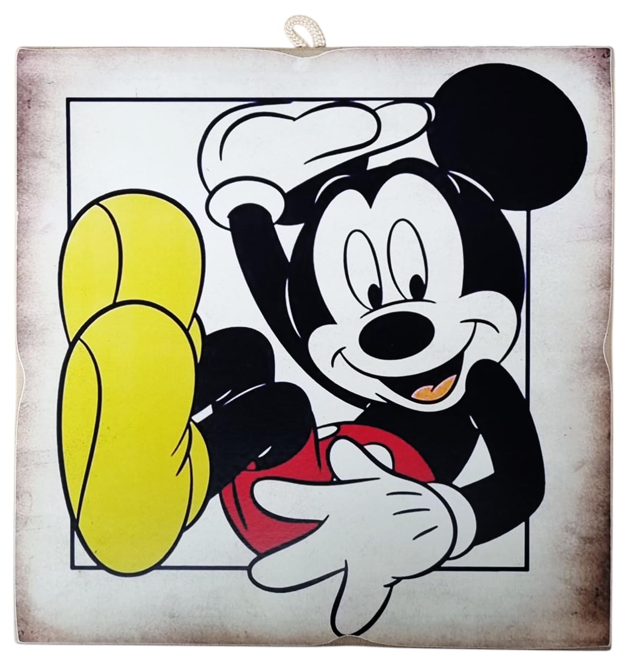 Disney Resim Serisi Karikatür Mickey Mickey Mouse Çerçeve Ahşap