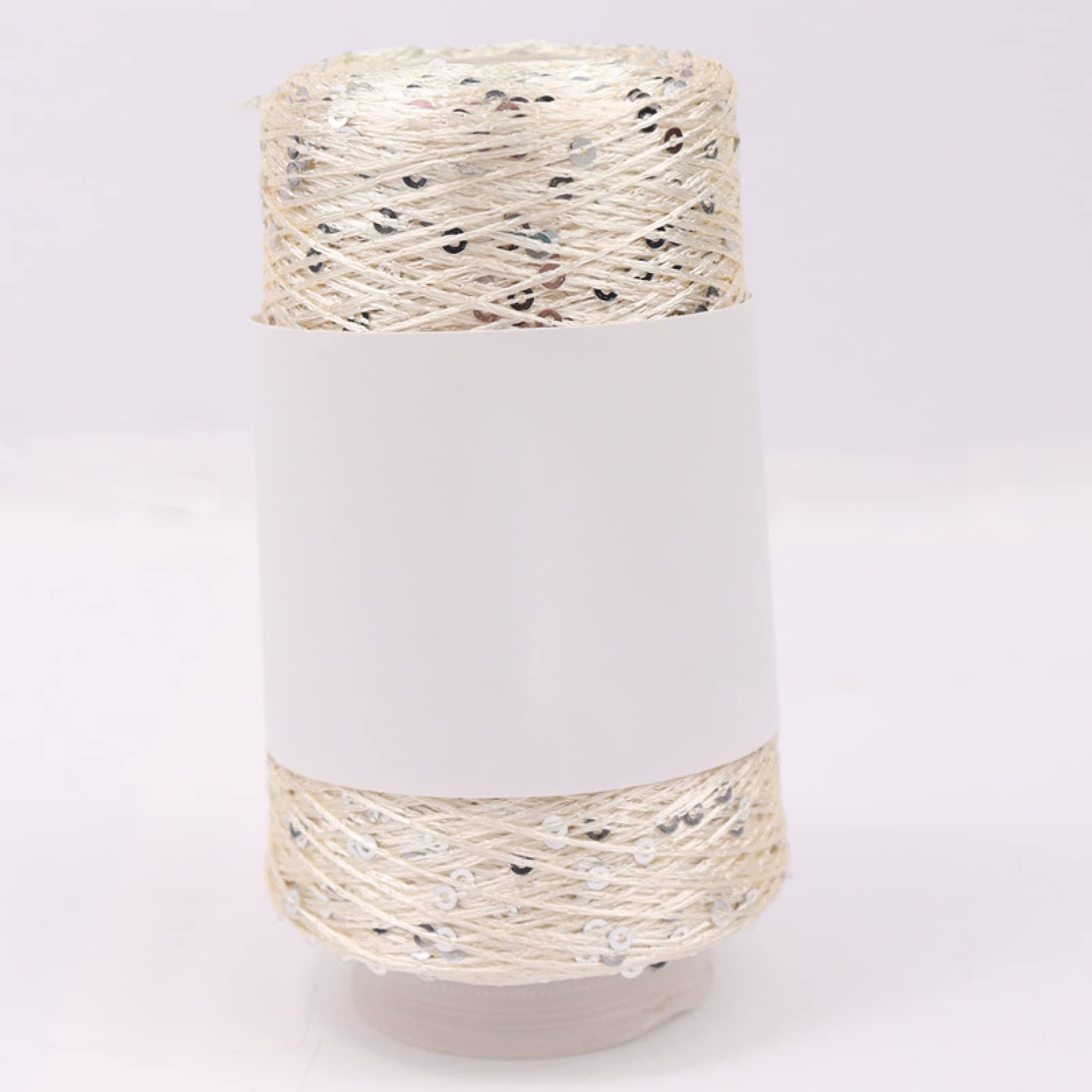 Włóczka Summer Ice Silk Mercerized Yarn 700m 100g z cekinami Wełna do robótek ręcznych DIY na lalki szmaciane i kocyki(Blue Gold)