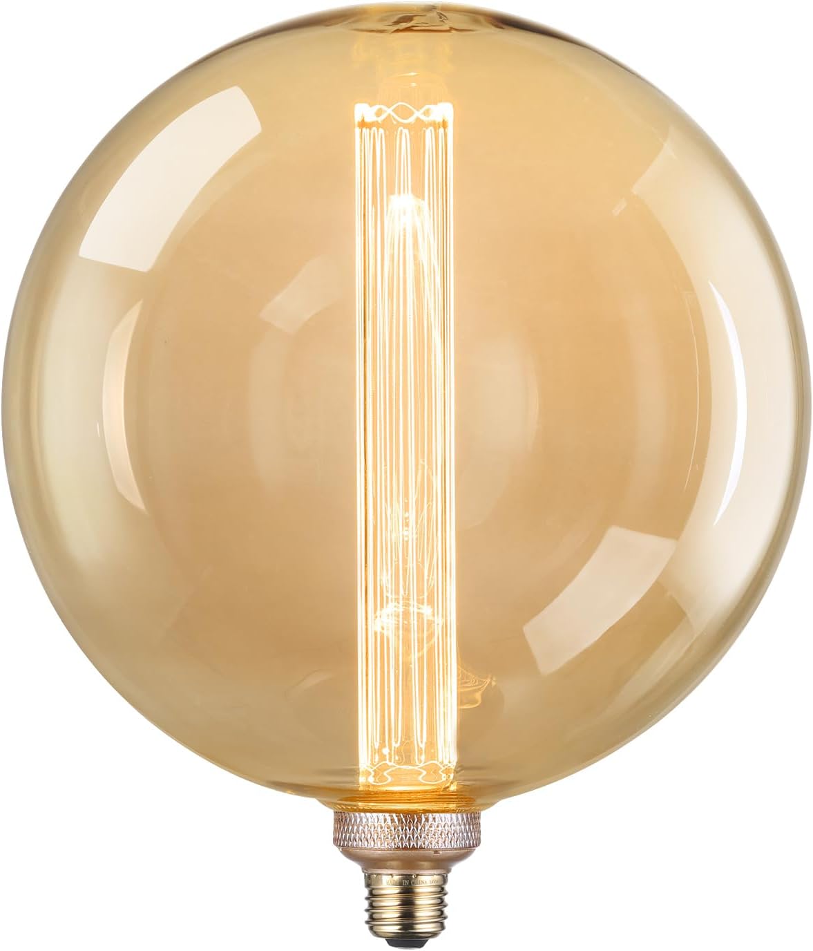 ESCENA Artist Series LED Globe Decorative Light Bulb 3.5W, 9.84 Inch Dia. Ultra-Large G250 Round Edison Bulb Dimmable, Virtual Filament Vintage Edison Bulb, E26 Base, UL Listed, 2000K Soft Warm White