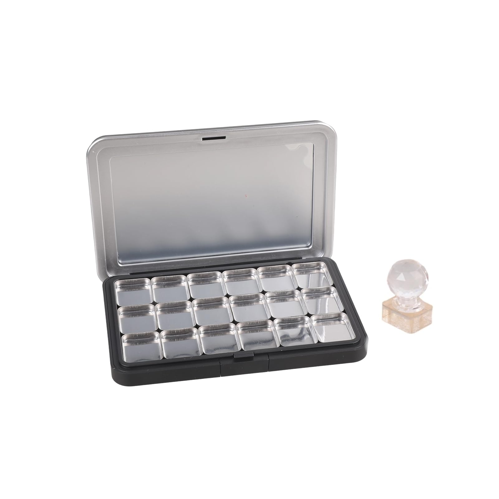LUCKGONI Magnetic Makeup Refillable With Glasses Convenient Case For Eyeshadow Blushes Travel Friendly Sturdy Materials