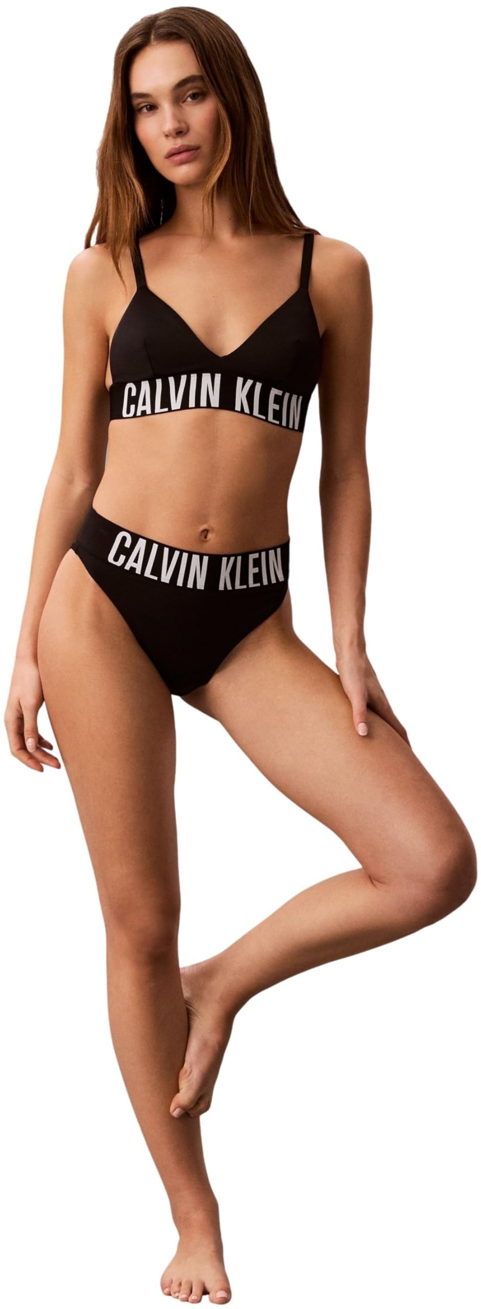 Calvin Klein Triangle Lv00q61163 Top da Bagno Donna (Pacco da 1)