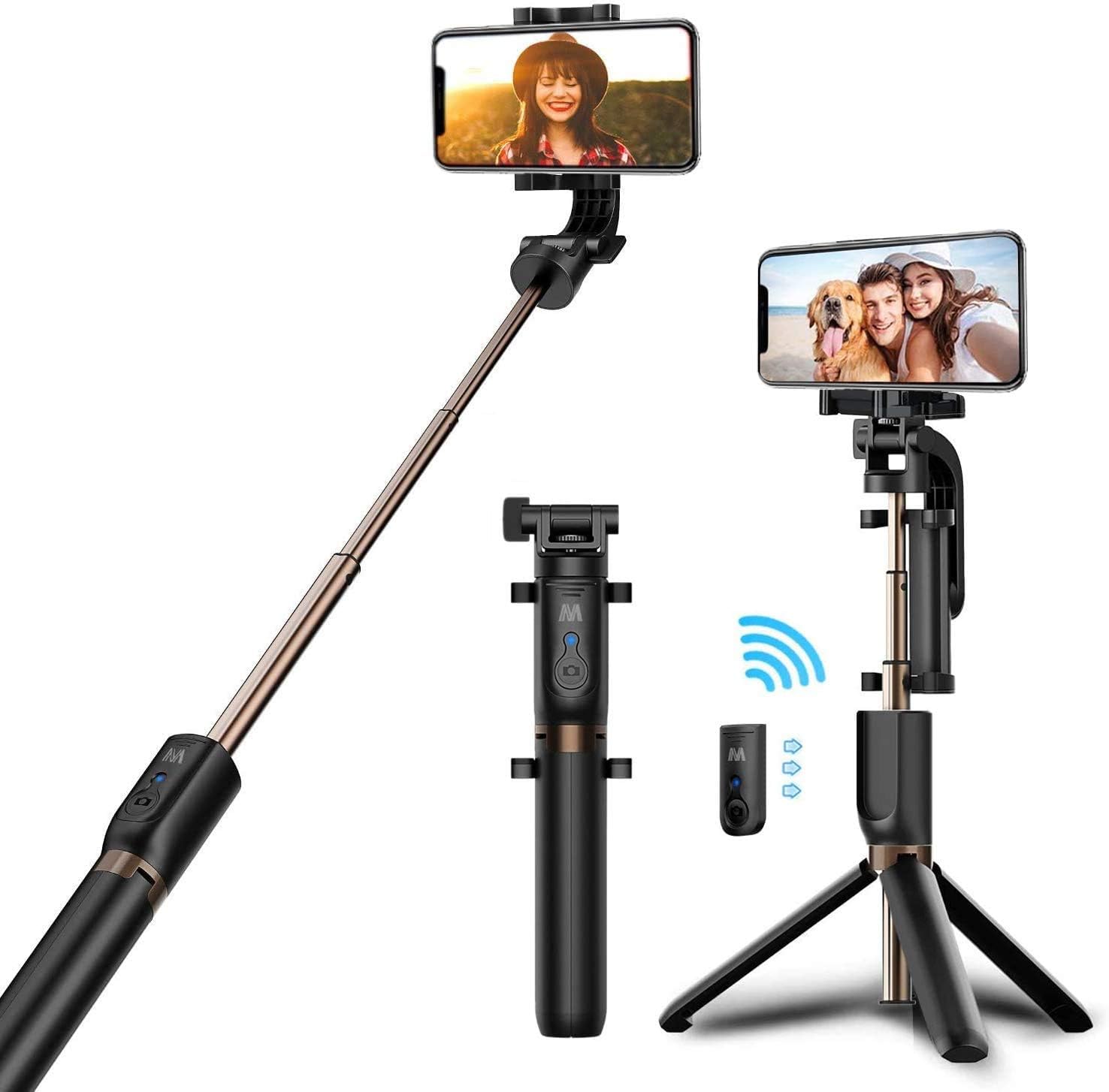 Selfie Stick Tripod Bluetooth Selfie Stick,Wireless Remote 3 in 1 Selfie Stick for iPhone, Samsung, LG, BLU, Motorola, HUAWEI, XiaoMi, BlackBerry