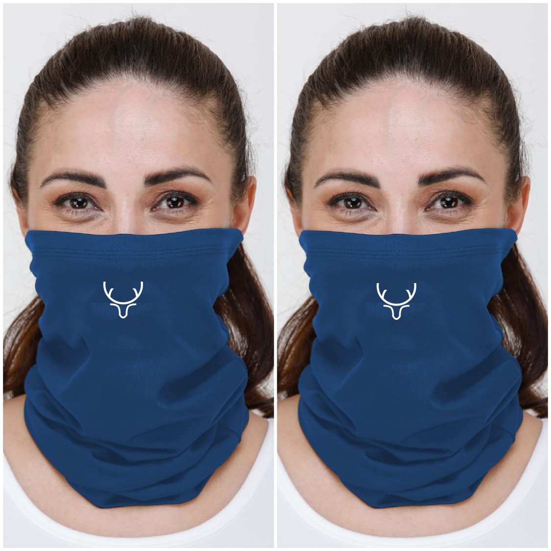 PANTAR Bamboo Bandana Headband and Face Mask for Men & Women | Super Soft | Odour-free & Breathable | Durable & Multipurpose ARMY BLUE Bandana Mask for Dust, Pollution & UV Protection 02 pc 4