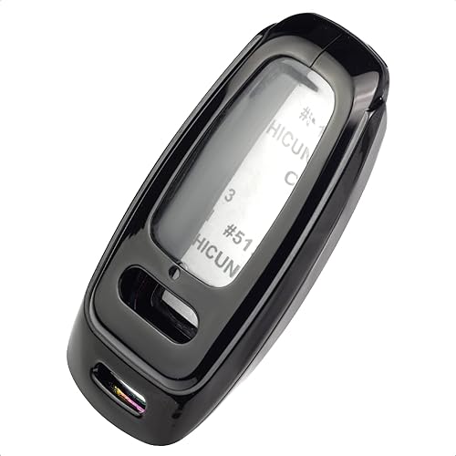 SK CUSTOM Funda para llave inteligente de aleación de zinc negro compatible con Audi A3 A6 A7 A8 E-Tron S3 S6 RS6 S7 RS7 Q7 SQ7 Q8 SQ8 sin llave