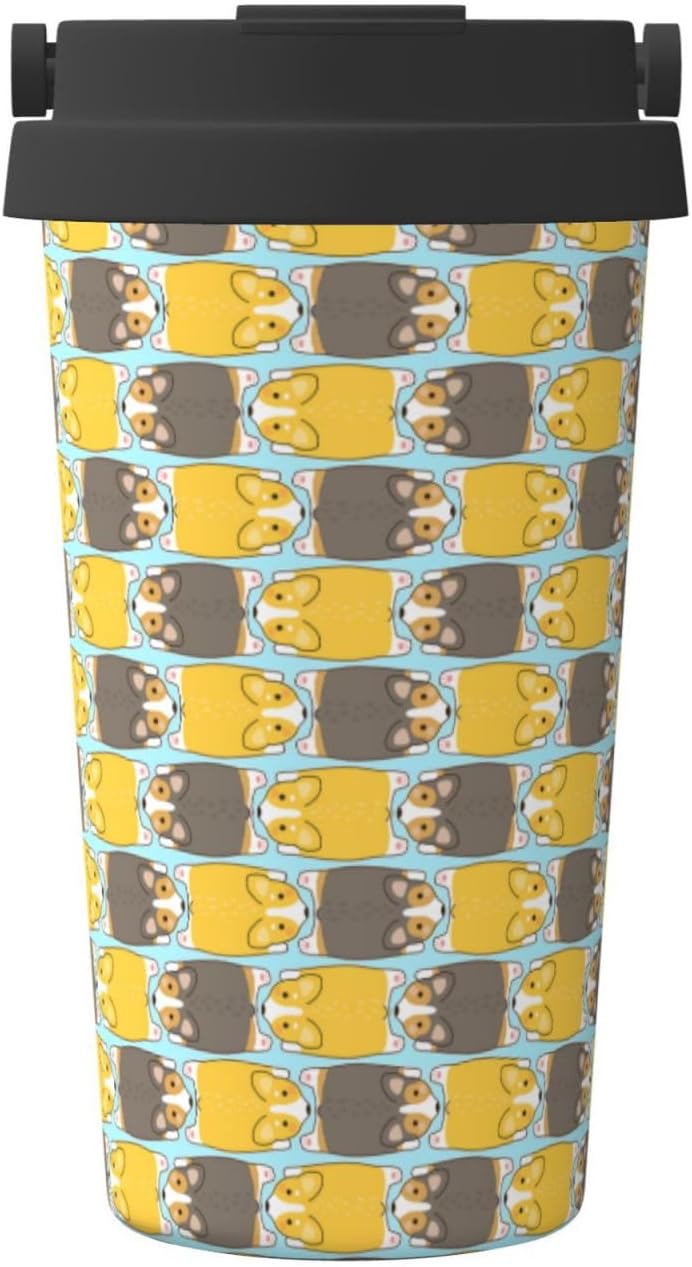 タンブラー 可愛い コーギー コーヒーカップ 蓋付き マグカップ 水筒 ステンレス製 コンビニカップ 保温保冷 真空断熱 大容量 直