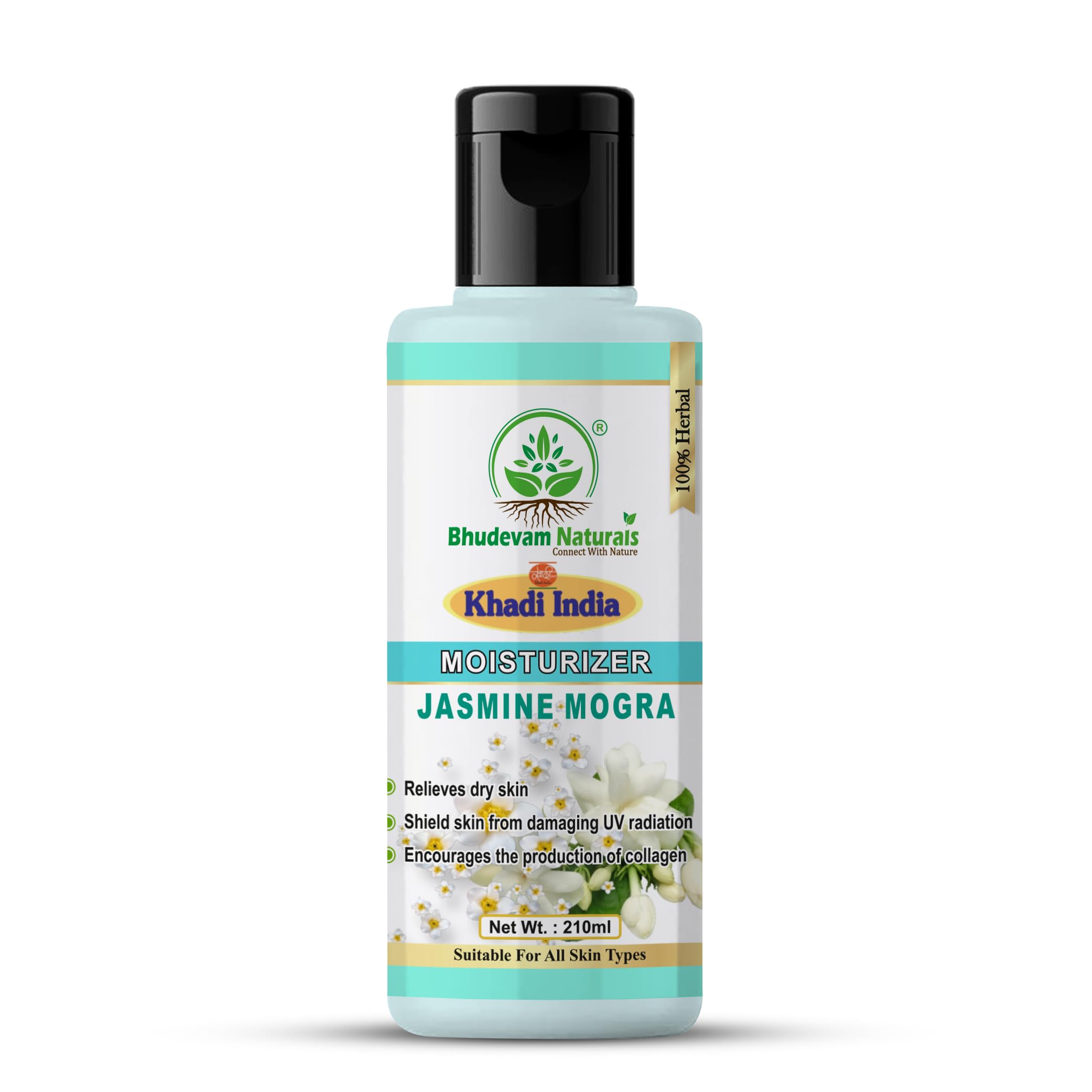 Khadi Jasmine & Mogra Moisturizer for Hydrates and Nourishes Healthy Skin By Bhudevam Naturals | Suitable For All Skin Types 210ML-image-41