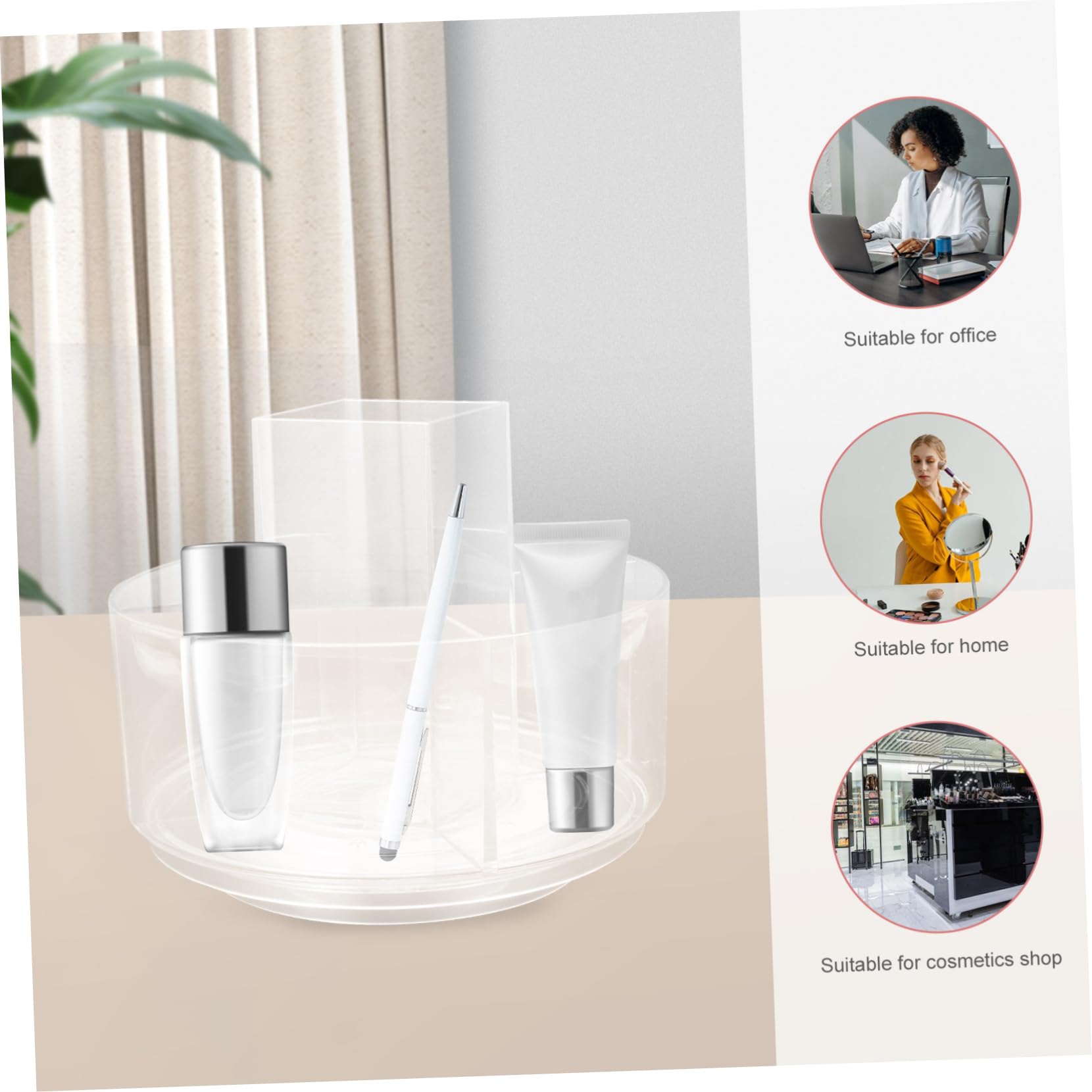 Organizer Cosmetici Girevole 360 Gradi Pet Multi-strato