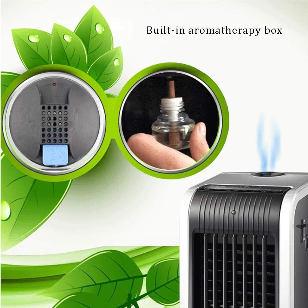 Air Cooler for Home Office Cold hot Air Conditioner Household Mobile Air Cooler Purification Humidification 8h Timer 3 Wind Speed 7L Water Tank 4 in 1 Water Cooling Silver Black