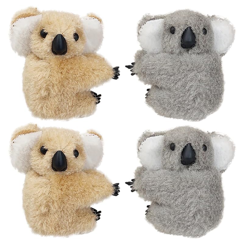 Beaupretty 4 piece Koala Hair Clips Cute Fuzzy Claw Clips for Girls Cartoon Animal Hair Accessories for Thick or Thin Secure Grip for Daily Wear Parties and Travel image 3