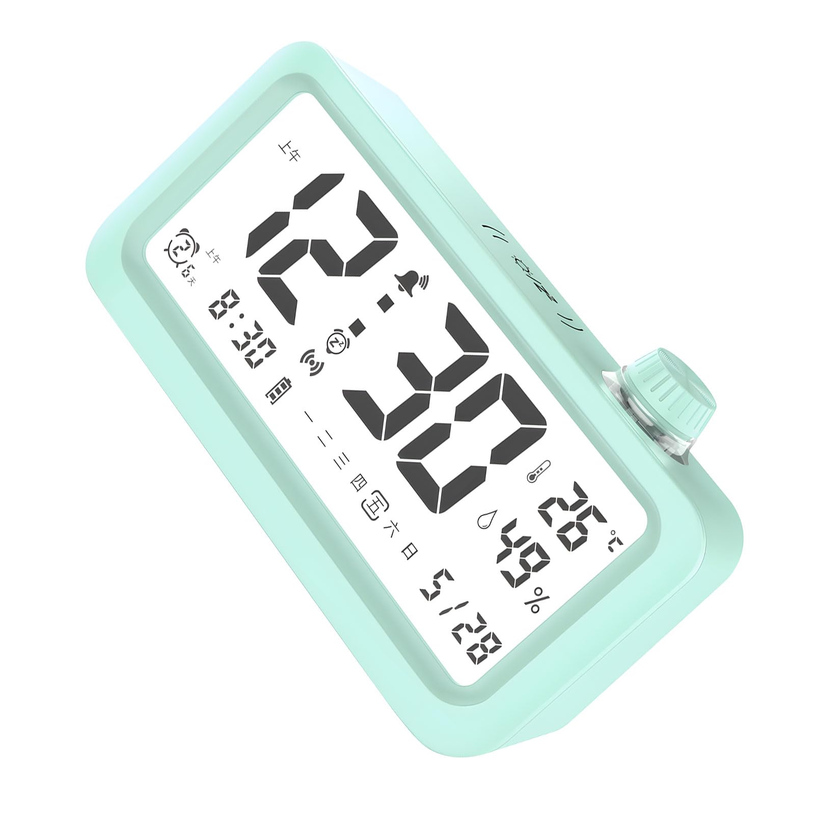 hogtnd Rechargeable Alarm Clock with Multiple Adjustable Alerts for Elderly Medication Notifications and Date Display Easy to Read Screen Time Date Weekday Display