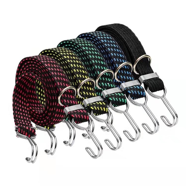 (Pack of 2) Motorcycle Luggage Strap with Metal Hooks 3.3ft High ...