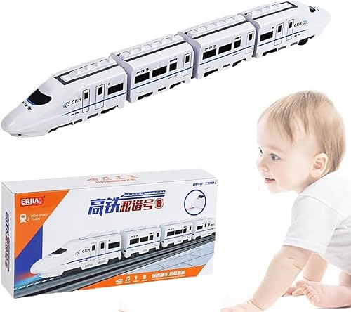 Juguete inteligente de tren de cadena para niños, juguete eléctrico universal de simulación ferroviaria de alta velocidad, juguete de tren de