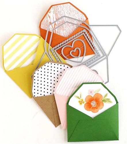 Mvchifay Plantillas de metal para álbumes de recortes, herramientas de bricolaje, manualidades, acero al carbono, para hacer tarjetas de papel