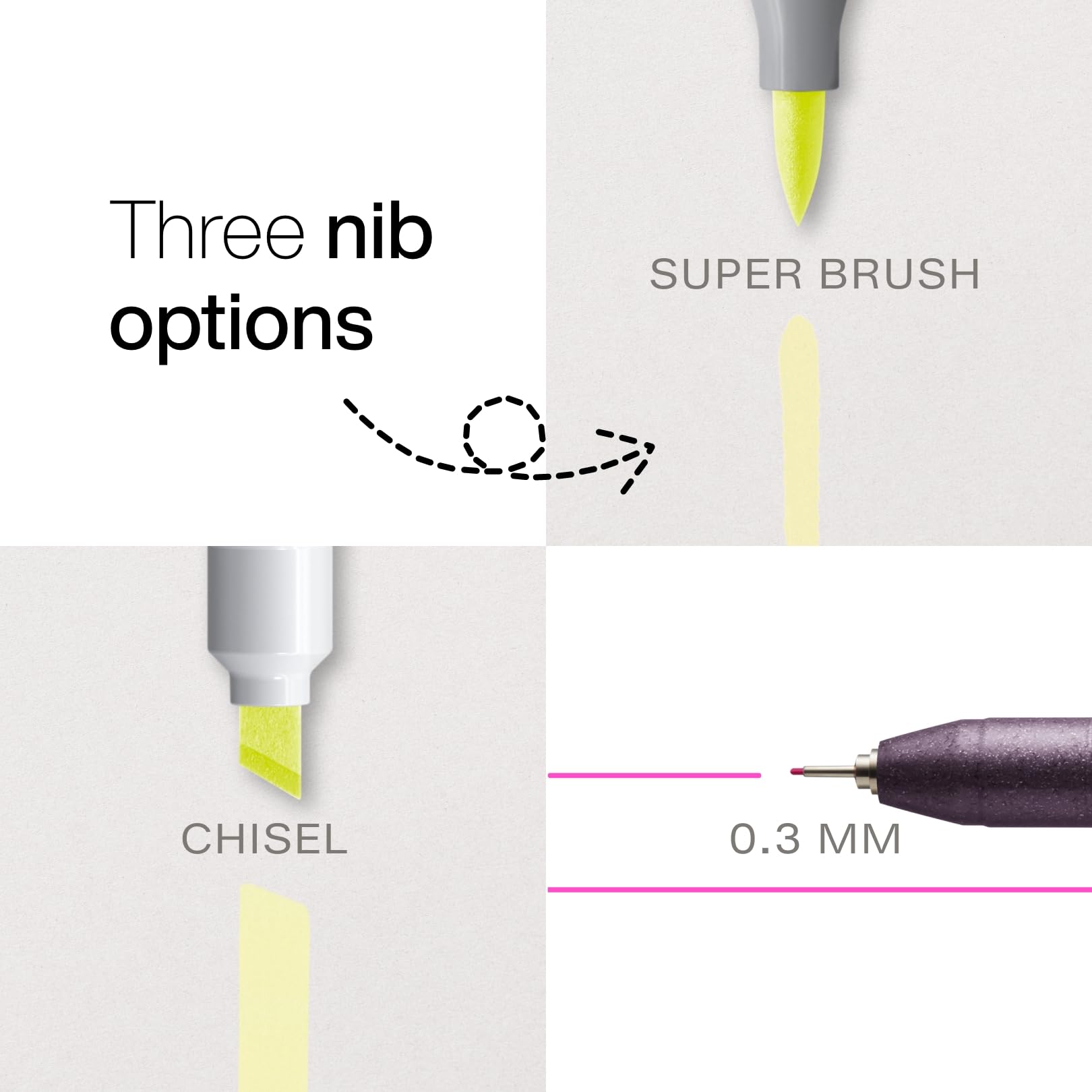 Copic Ciao Manga Set Hana, set di pennarelli con 5 morbide tonalità pastello, include 1 Multiliner da 0,3 mm in rosa, doppio pennarello con punta media e punta pennello