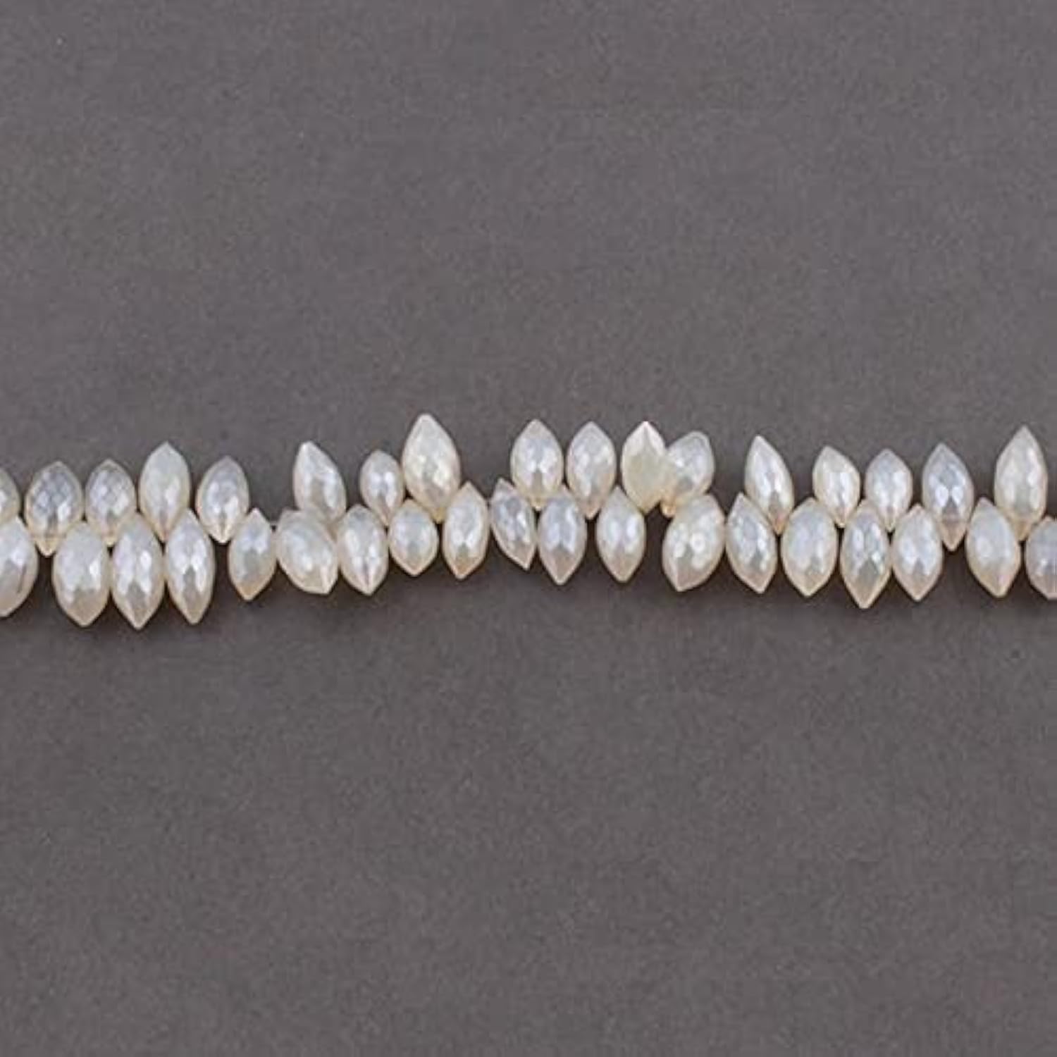 Perles Chalcédoine Silverite en goutte pour collier bohème chic