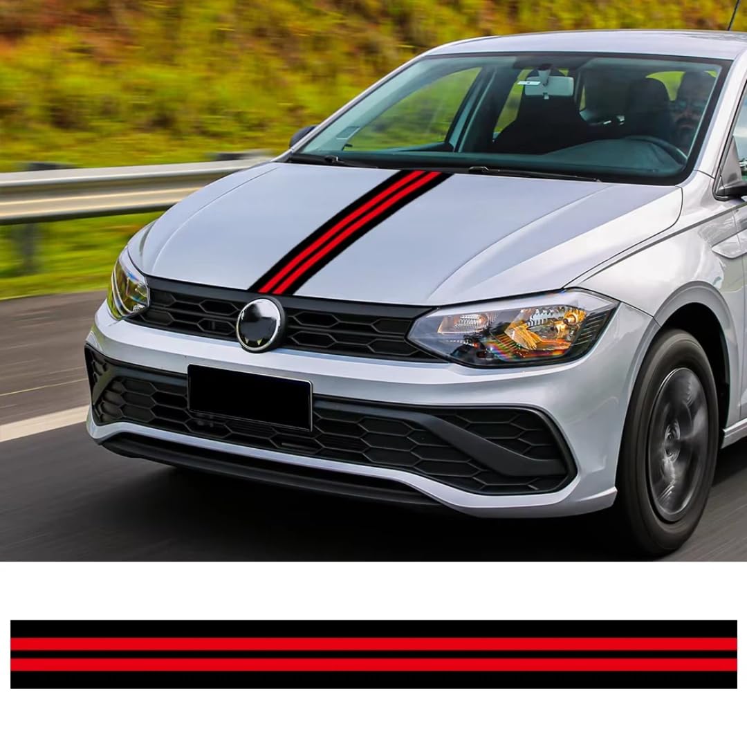 Auto-Aufkleber für VW Polo 6r 6c 9n2 9j GTI, Auto-Modifikation, Rennstil, Aufkleber, Motorhaube, Motorhaube, Aufkleber