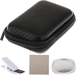 UGPLM Selfie smartphone câmera traseira espelho clipe telefone selfie ferramenta presente para amantes da fotografia portátil para vlog foto vídeo selfie, branco