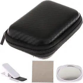 UGPLM Selfie smartphone câmera traseira espelho clipe telefone selfie ferramenta presente para amantes da fotografia portátil para vlog foto vídeo selfie, branco