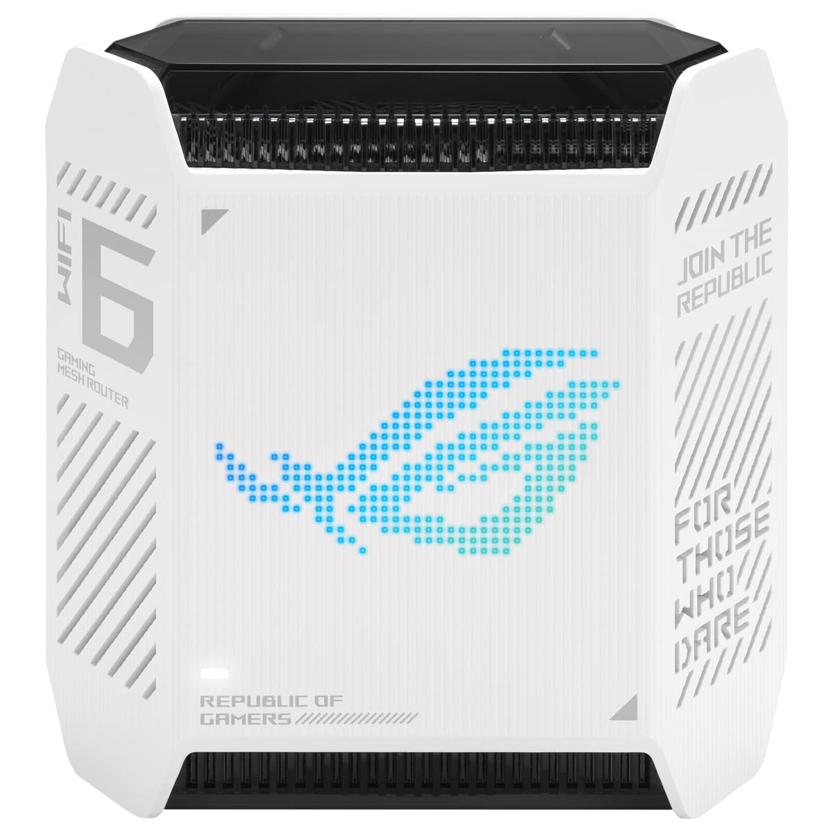 Asus - ASUS ROG Rapture GT6 Blanc - Routeur Sans Fil Wi-Fi AX Tri Band 10000 Mbps (2X AX4804 + AX574) MU-MIMO 4x4:2x2 Mesh Avec 3 Ports LAN 10/100/1000 Mbps + 1 Port WAN 2.5 GbE